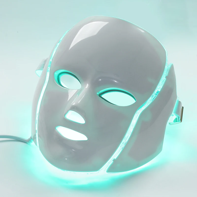 

7 Color Photon LED Facial Neck Mask For Skin Rejuvenation, Acne, Pore, Anti-Aging Beauty Light Therapy Light For Home Use
