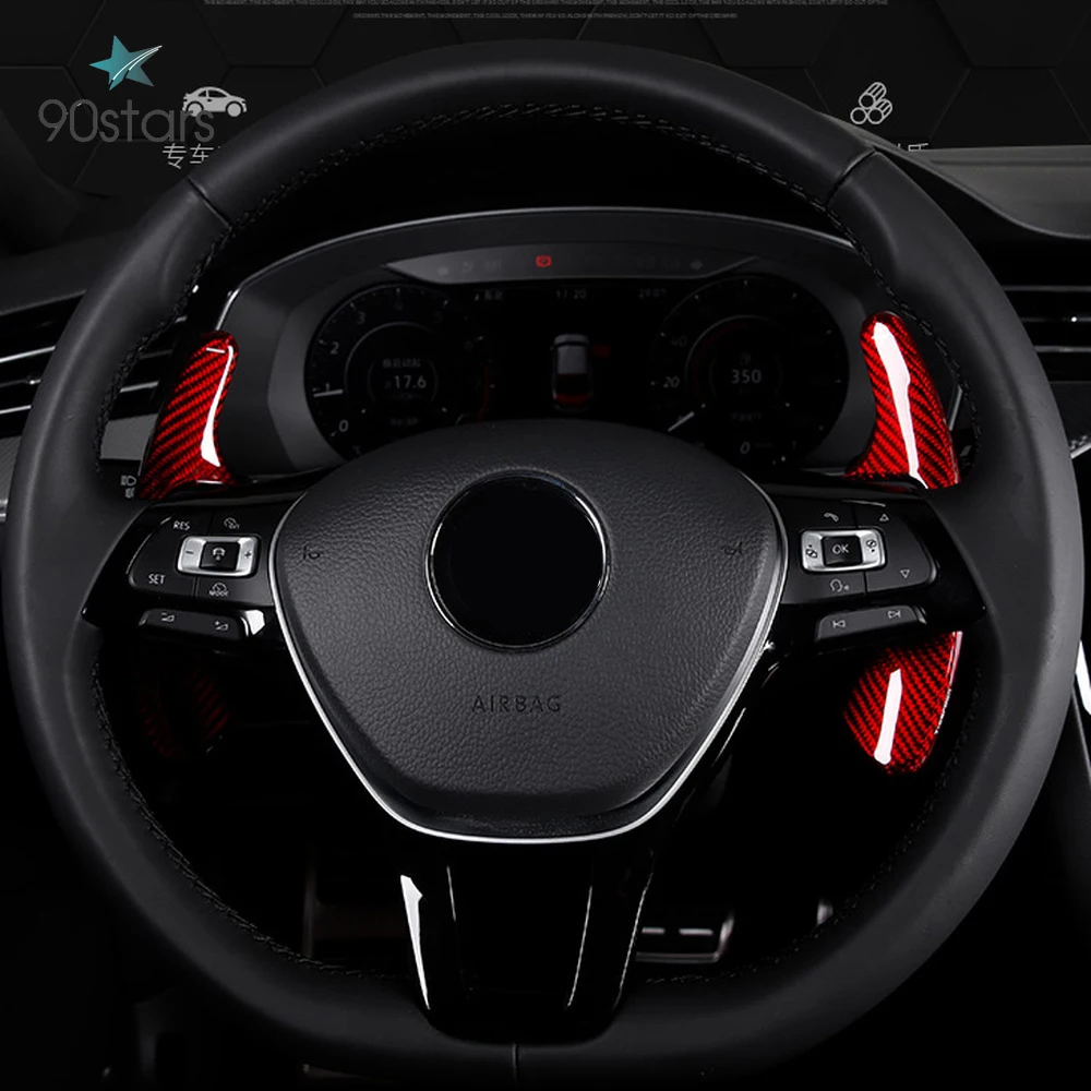 Карбоновые переключатели передач на руль сменные для Volkswagen VW GOLF 6 7 MK7 CC Scirocco Seat Tiguan