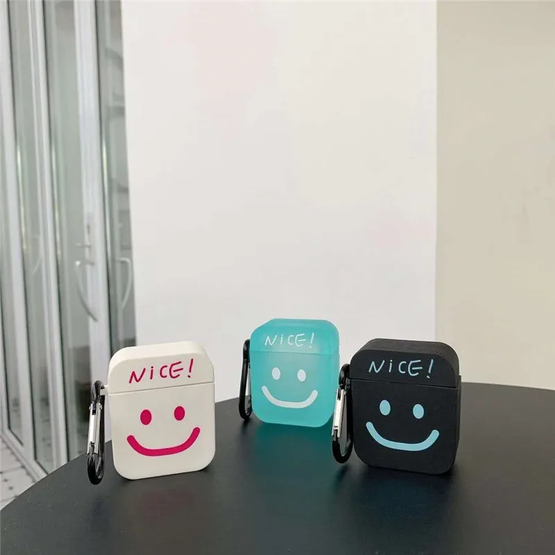 

For Airpods 1/2 Case,Nice Smile Case For Airpods Case,Soft Silicone Earphone Headphone Cover For Airpods Pro Case For Girls