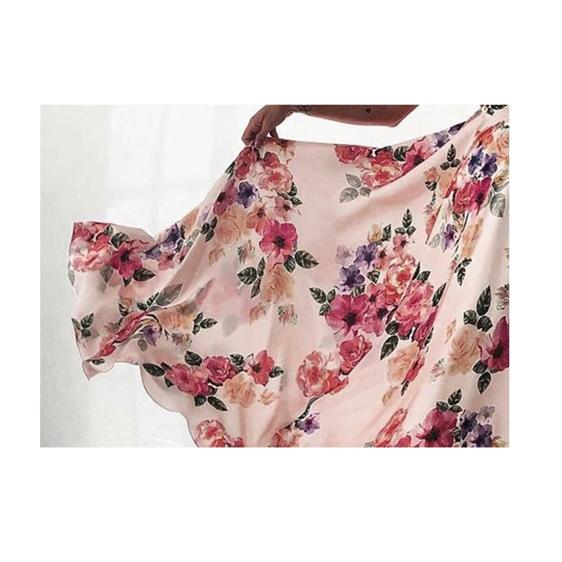 Женское сексуальное летнее платье в цветочек без рукавов с v-образным вырезом и