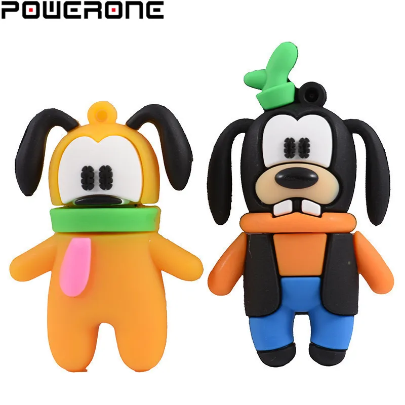 POWERONE Микки и Гуфи Плутон USB флеш накопитель животные мультфильм pendrive 4G/16 GB/32 GB/64 GB
