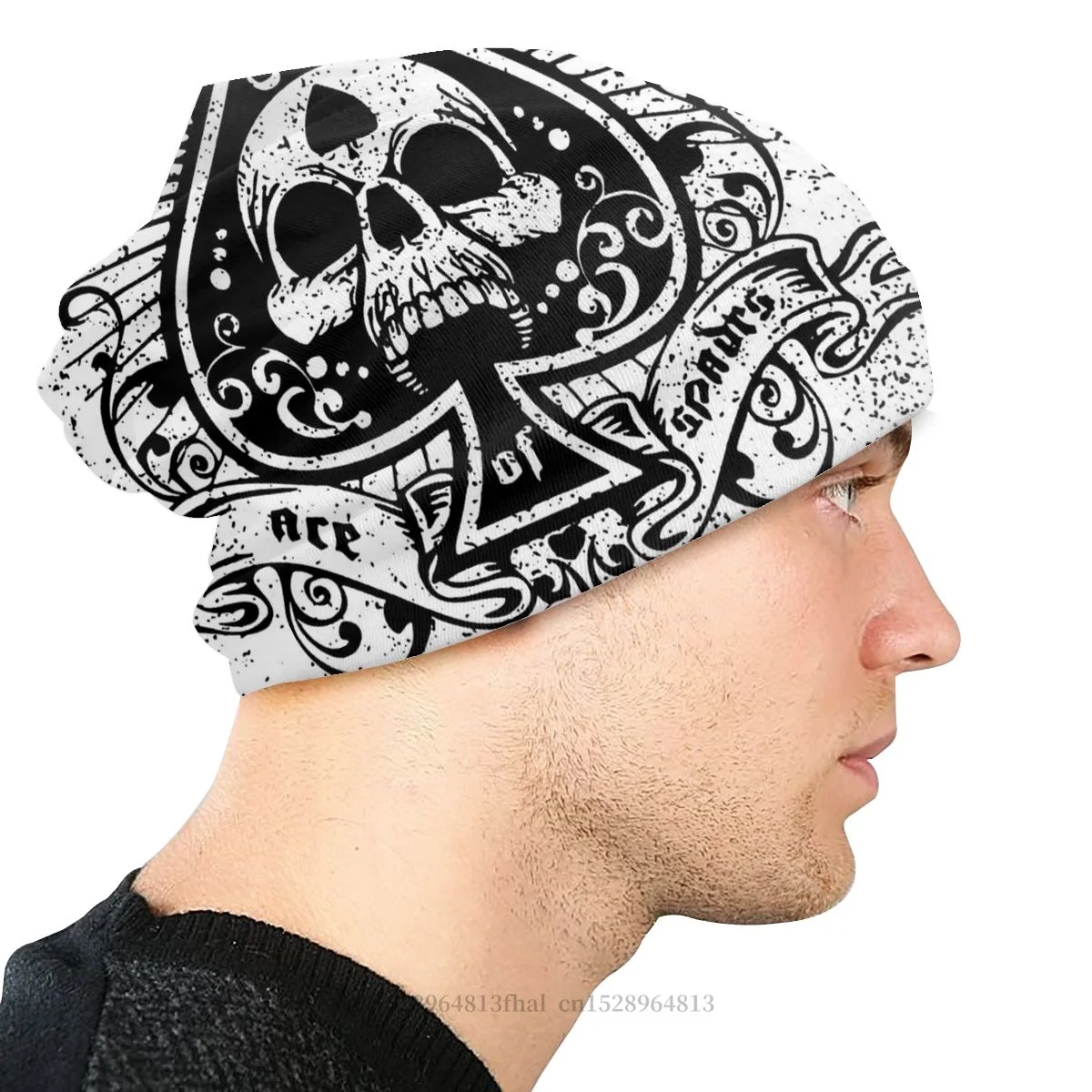 Тяжелый металл 1960s панк рок музыки головные уборы Skullies Beanies Кепки s туз пик Вязание