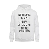 men hoodie adapt or die encoded cotton tees fitness stephen hawking intelligence physics adapt to change anime sweater
