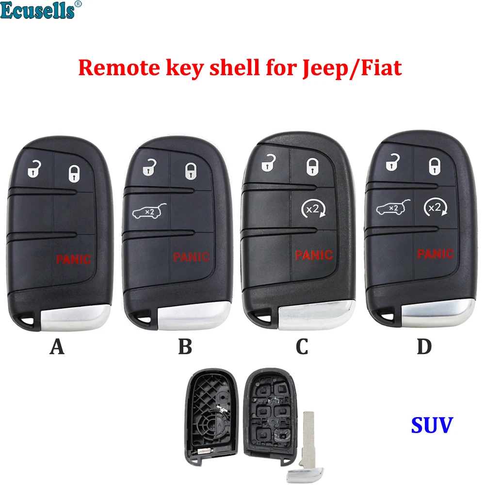 

Умный пульт дистанционного управления с 3/4/5 кнопками для Fiat 500X 500 500L для Jeep Renegade Compass M3N-40821302 с лезвием SIP22