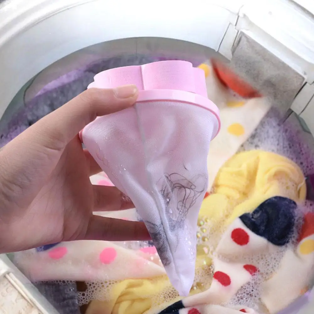 

1PCS Washing Machine Lint Bag Laundry Mesh Hair Catcher Washing Machine Reusable Cleaning Ball Pou Floating Tools Household S9O9