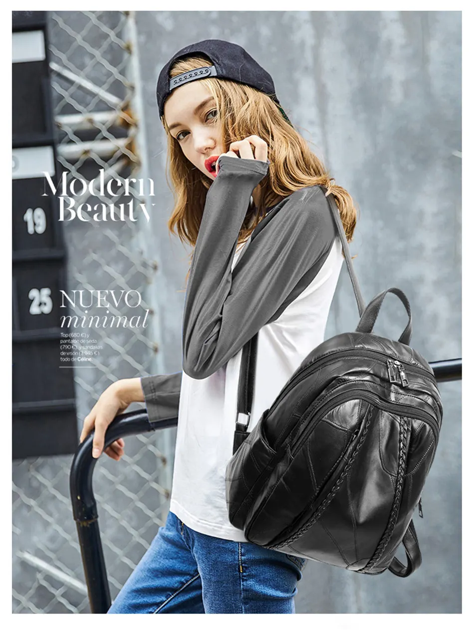 Винтажный натуральный кожаный рюкзак для женщин Mochila Feminina большой емкости рюкзак школьный рюкзак сумки для девочек-подростков сумка для женщин