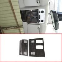 2 pcs black wood grain abs car roof reading light cover frame trim for bmw x1 e84 2011 2015 car accessories