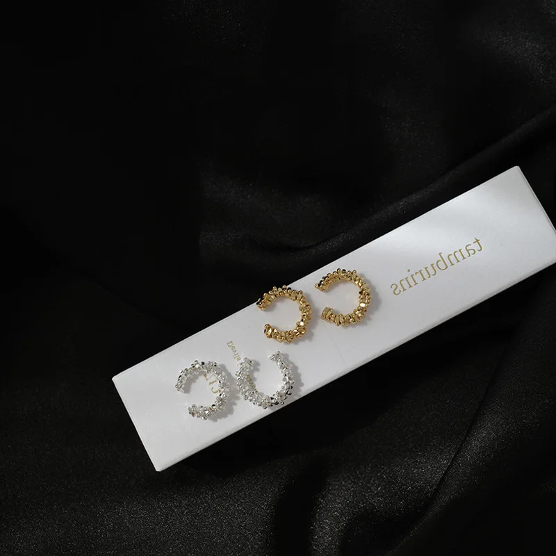 Каффы-клипсы женские металлические с шариками для пирсинга 2021 подарок |