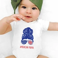 funny newborn summer clothes american mama printed 2021 fashion toddler baby boy bodysuit popular instagram clothes for baby