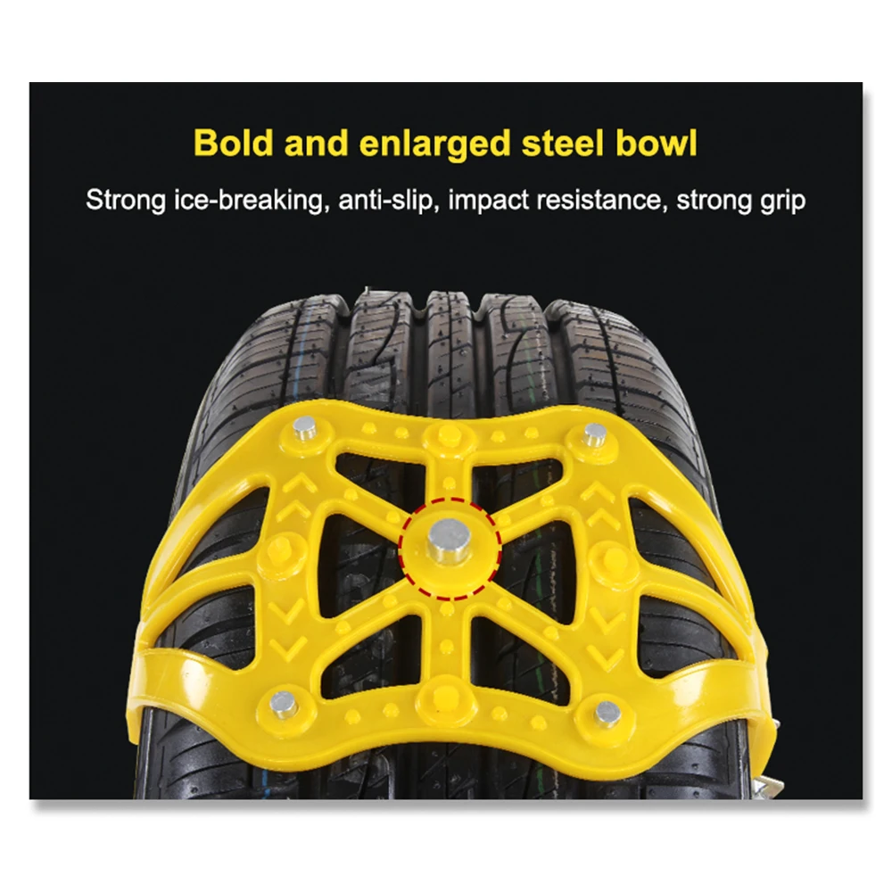 Car Snow Chains 8Pcs Anti Slip Tire for Cars/SUV/Trucks Adjustable Traction Width 145mm-275mm | Обустройство дома