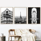 Плакаты для фотосъемки с изображением Парижа, Эйфелевой башни, черно-белого цвета, домашний декор искусство, картинки, на стену, Картина на холсте, Парижская галерея