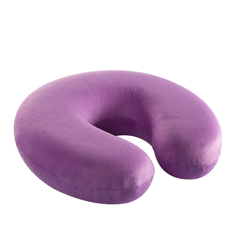 Slow Rebound Memory Cotton U-shaped Pillow Aircraft Travel Cervical Neck Protection Core | Дом и сад