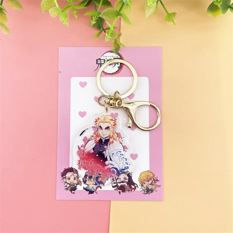 

Brinco Blade Of Ghost Keychain Kamado Tanjirou Pompom Yaiba Keyring Hot Anime Demon Slayer Key Chains Pendant Accessories