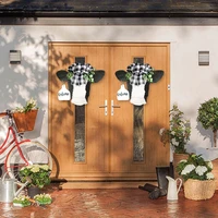 cow head door hanger with ear welcome pendant animal door signs home door decoration hanging