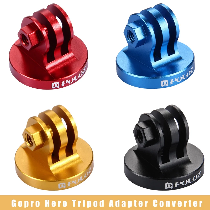 For Gopro 1/4 Tripod Mount Adapter Thread Converter CNC Metal Mount For Go Pro Hero 3 4 5 6 7 8 Action Camera Accessories Newest