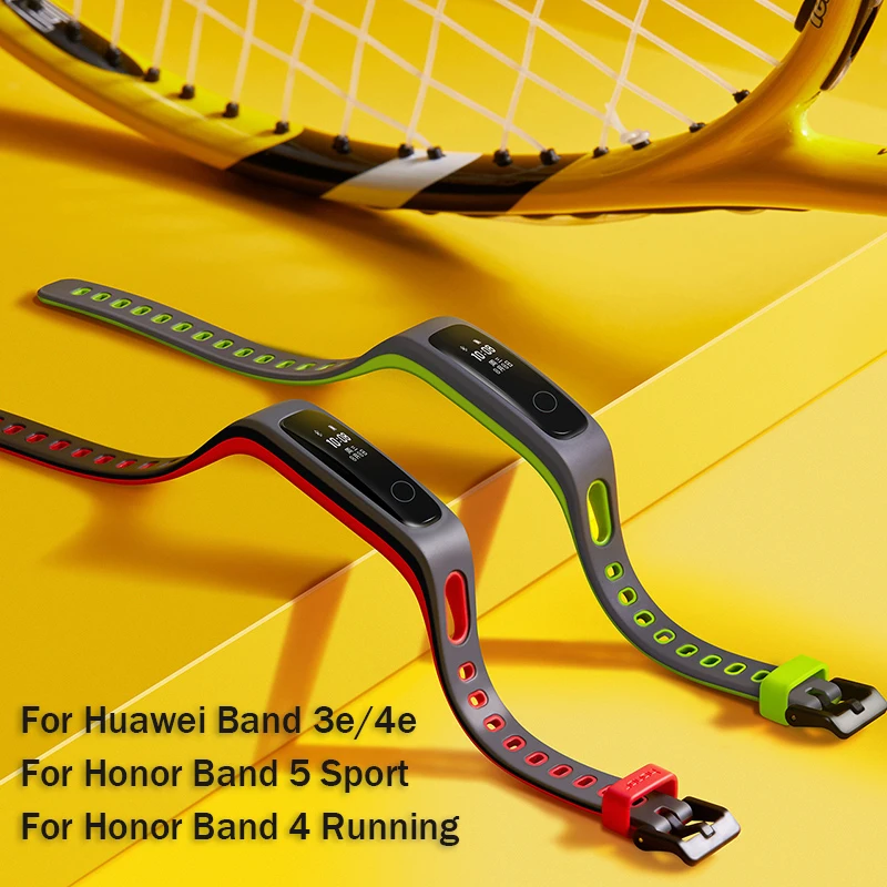 Браслет для браслете HUAWEI Band 3e 4e ремень HONOR 4 бег спортивный ремешок band 5 замена
