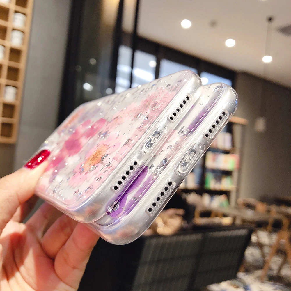 Чехол LOVECOM для iPhone 11 Pro Max XR XS 7 8 6 6S Plus X из мягкой эпоксидной смолы с серебристым