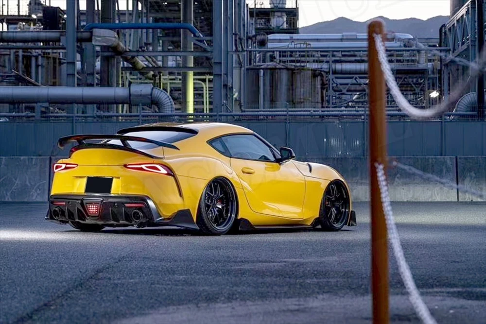 Для Toyota Supra карбоновый спойлер заднего багажника крыла черная отделка 2019 - 2020 FRP