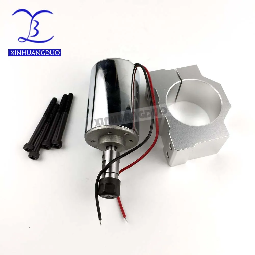 

Engraving machine DC spindle ER11 200W high speed spindle rush air cooled PCB spindle motor and bracket 1set