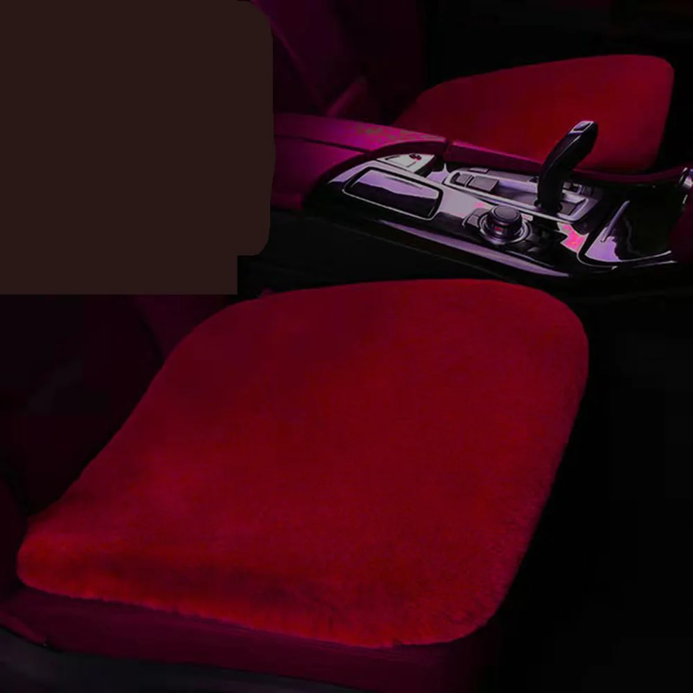 Универсальный мягкий теплый автомобильный чехол из овчины на переднее сиденье