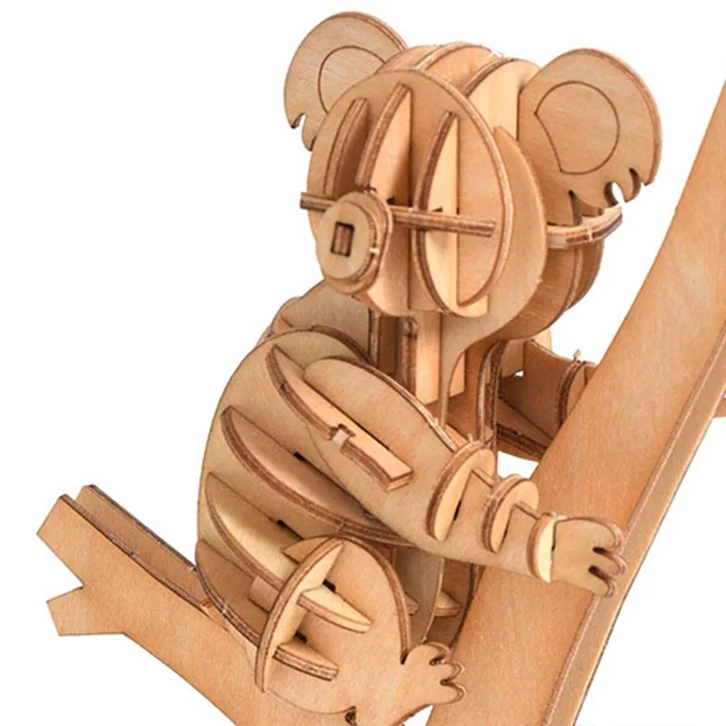 

DIY Animal Koala Toys 3D Wooden Puzzle Toy Assembly Model Wood Craft Kits Desk Decoration for Children Kid