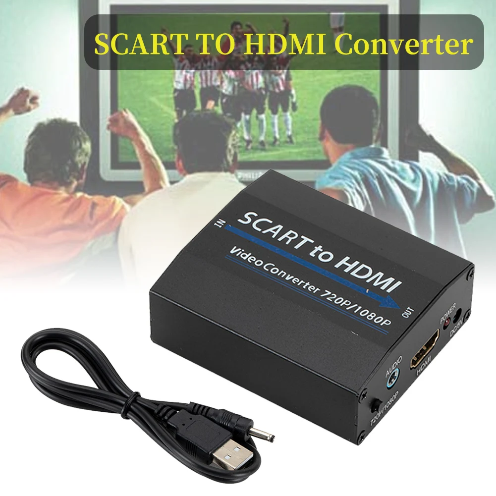 Конвертер SCART в HDMI аудио и видео адаптер 1080P для HD TV DVD плеера Sky Box STB мужской