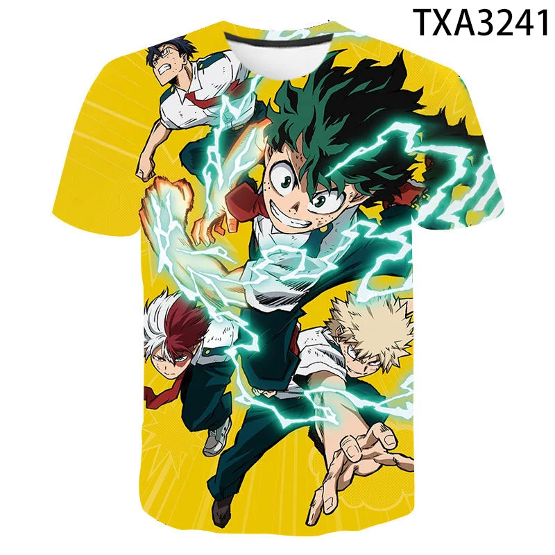 

2021Hot Sale Anime Boku T-shirt 3d Printed Summer Fashion Popular Short-sleeved Casual T-shirt Unisex Harajuku Streetwear Overs