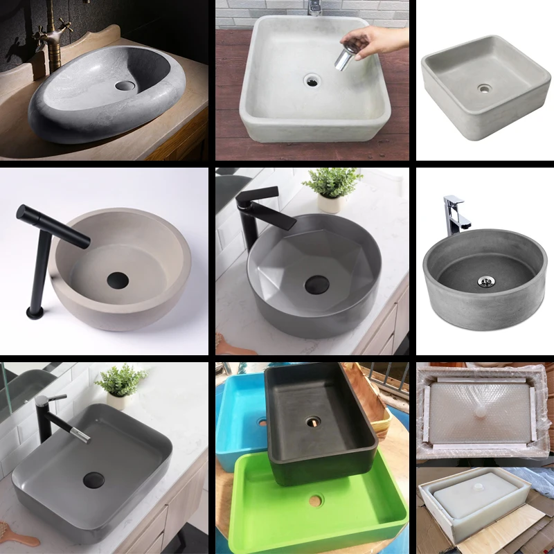 Прямоугольника раковина силиконовые формы diy формы для цемента круглая раковина бассейн под открытым небом пресс-форм