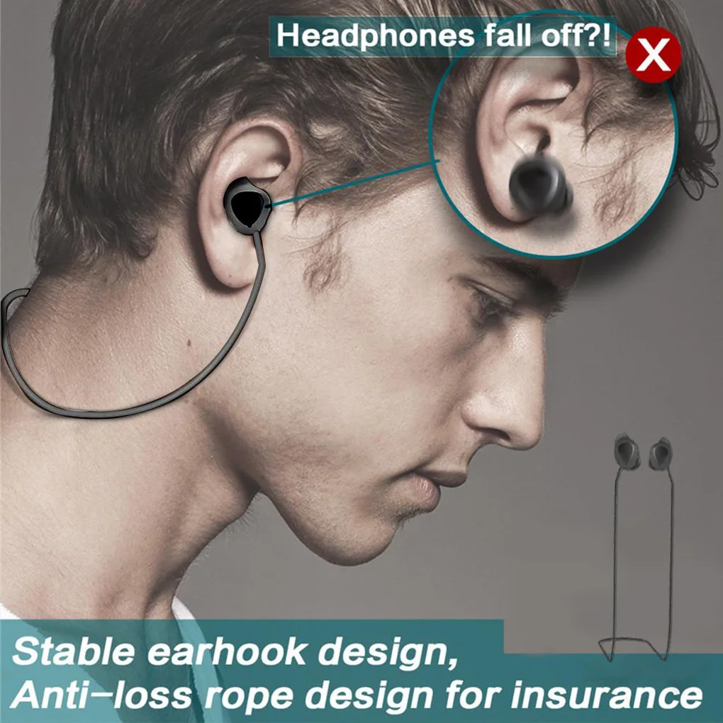 

Earphone Anti-lost Holder Strap Bluetooth Headphone Headset Neck Hanging Rope Replacement for Galaxy