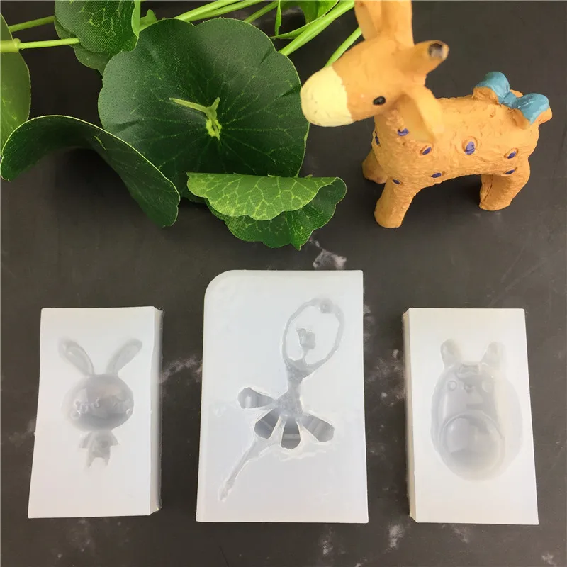 1 шт. силиконовая форма для отделки торта балерина и кролик 3D Силиконовый Фондант