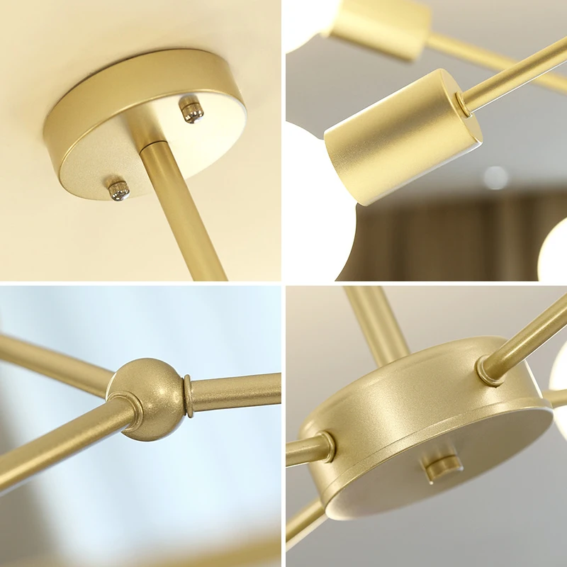 

CETANT Nordic Modern Chandelier LED Light Spider Luxury Golden Chandelier Living Room Bedroom Home Decoration Lighting Fixtures