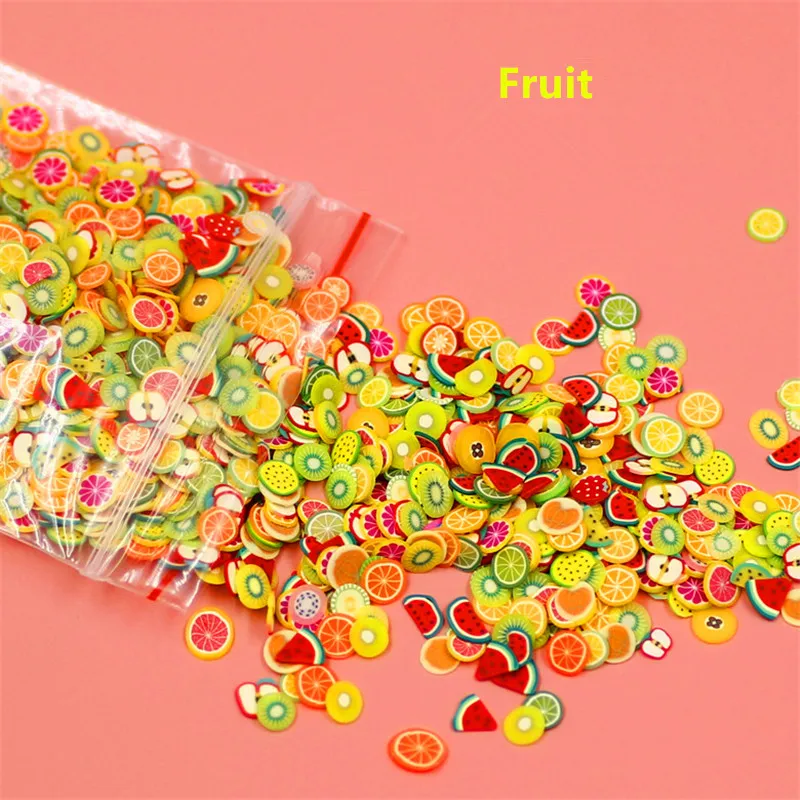 Новинка 1000 шт./упак. ногтей 3D кусочки фруктов Полимерная глина DIY кусочек