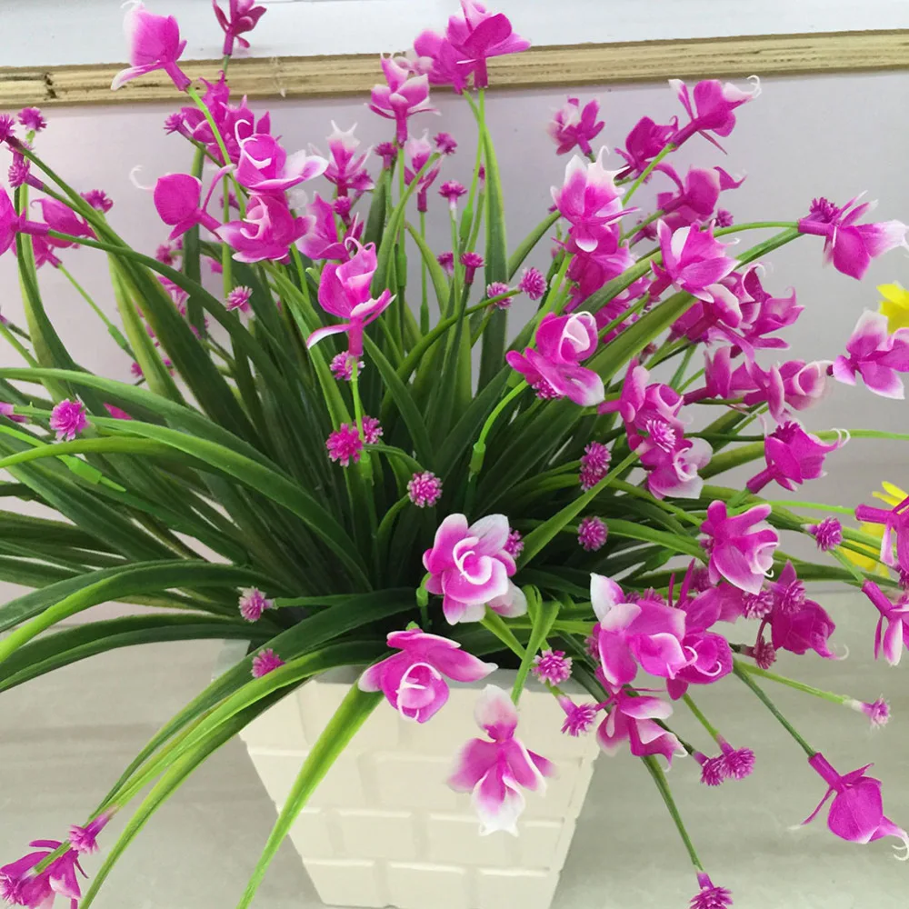 1 пучок 21 головка в форме искусственных цветов искусственные цветы с листьями