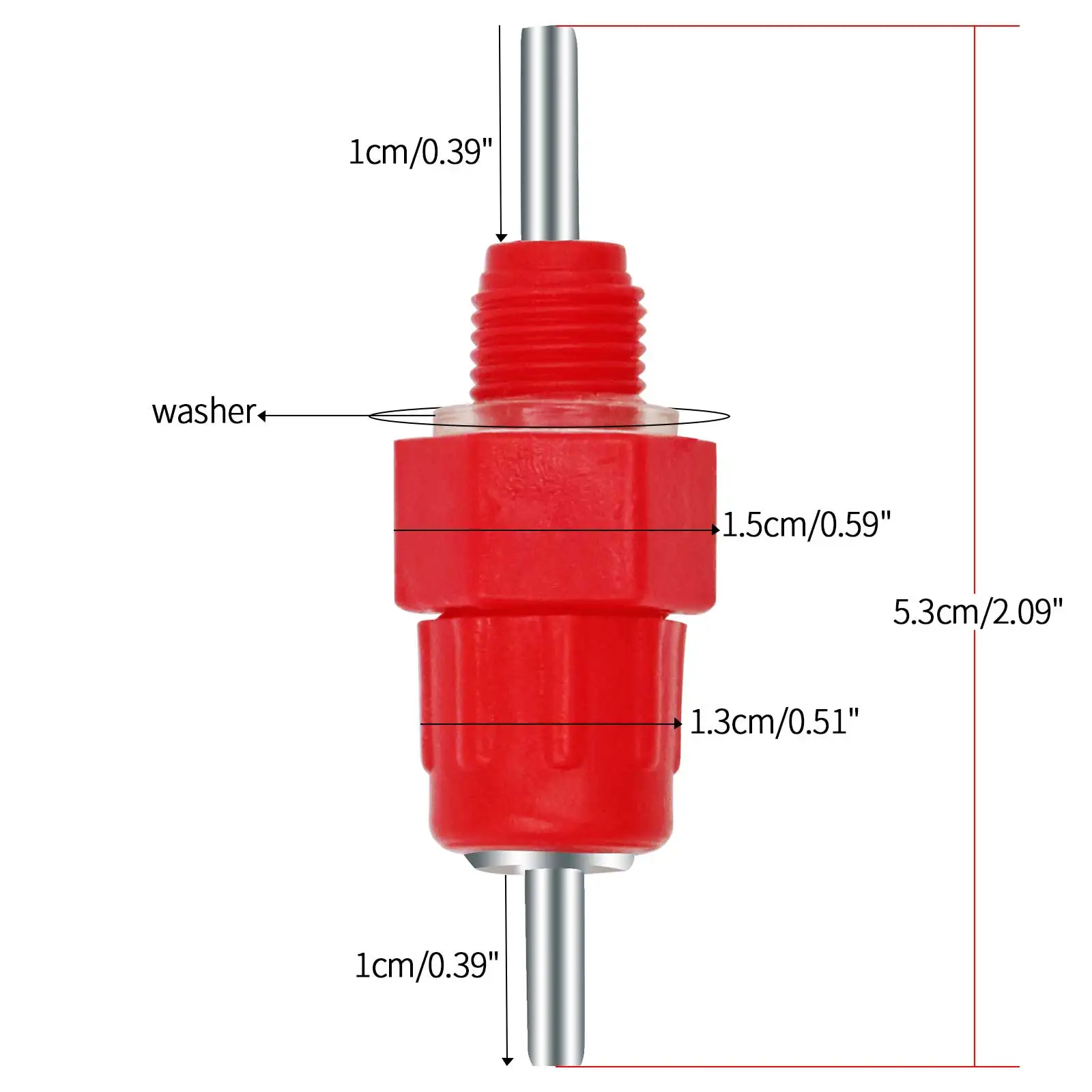 

60Pcs Poultry Brid Chicken Nipple Drinker Automatic Water Cups With Spring Type Fountain Mouth Water Poultry Farming Equipment