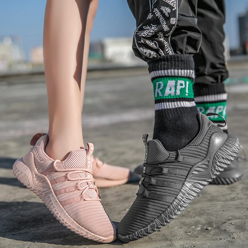 Мужская обувь для бега легкие кроссовки женщин уличная спортивная пар сетчатая