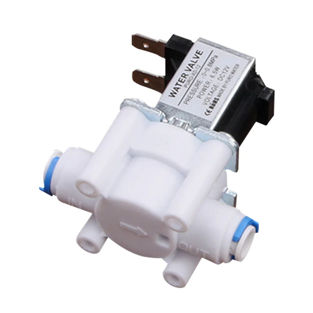 

Electric 12V/24V Durable Magnetic Water Electric Solenoid 1/4" N/C Accessory Plastic Normally Closed Quick Conntection