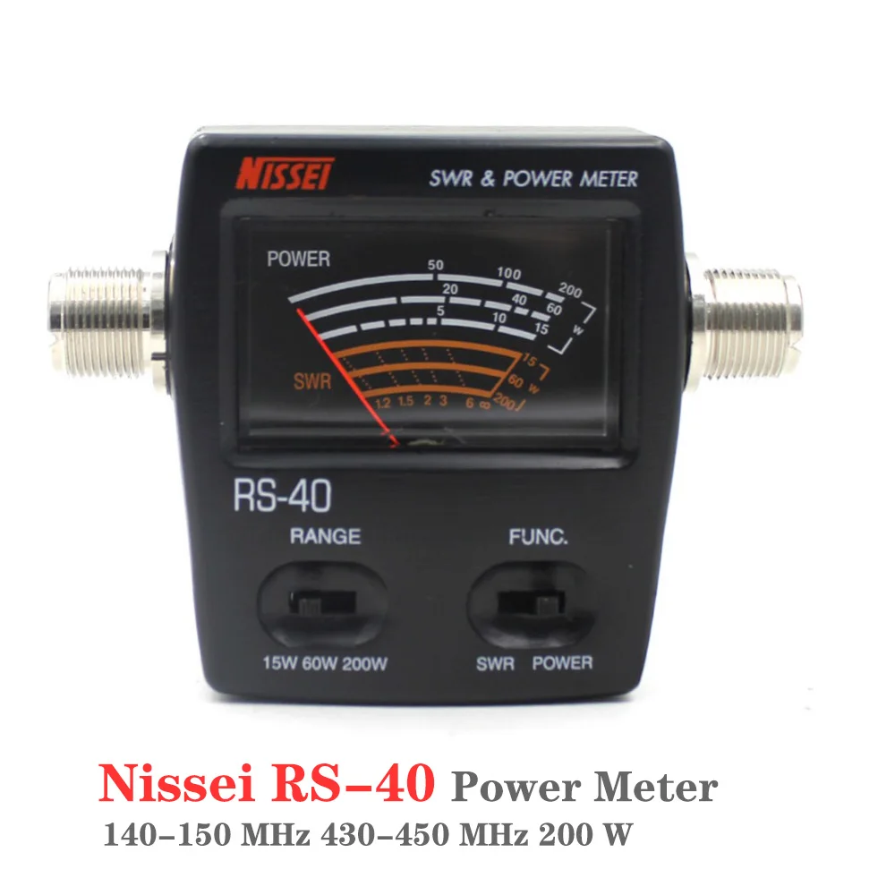 Nissei RS-40 Swr / Power Meter 140-150 MHz 430-450MHz 200 W for Ham Two-Way Radio Walkie Talkie