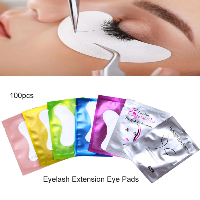 

100Pairs Disposable Eyelash Extension Eye Pads Pillows Patches for Eyelashes Under Eyes Tips Lint Free Lash Sticker Wraps Makeup