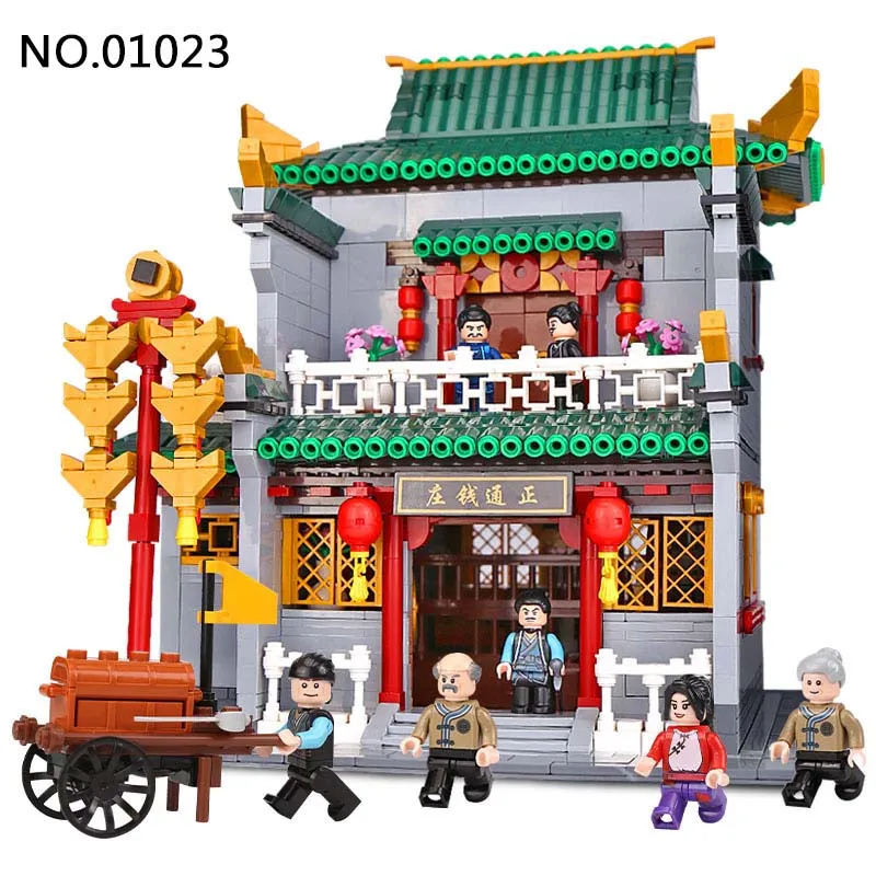 XB01023 XingBao китайский стиль креативная старинная архитектурная модель Конструкторы дома наборы Развивающие игрушки - Цвет: XB01023