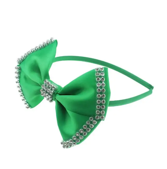 

NEW CHRISTMAS Hair Band 5inch large Hair Bows with rhinestion Headband for Toddlers Girls Drop Shipping Kids Hair Accessories