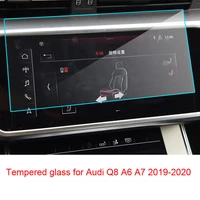 car navigation tempered glass screen protective film sticker radio gps lcd guard for audi q8 a6 a7 2019 2020