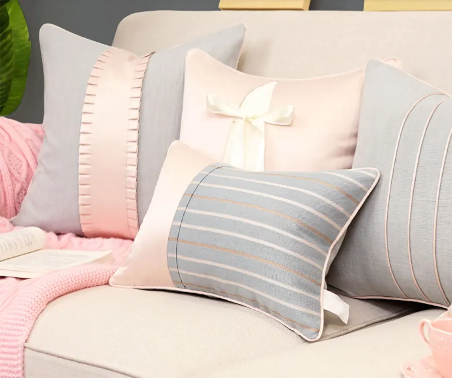 Романтическая розовая синяя подушка для принцессы/Чехол almofadas однотонная