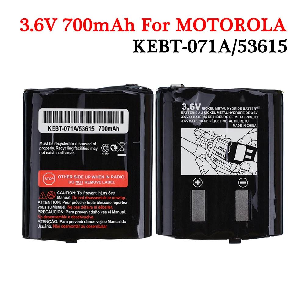 Фото Аккумулятор 3,6 В 700 мАч для MOTOROLA EM1000 EM1000R KEBT-071 KEBT-071A KEBT-071-B 53615 FV300 FV500 HKNN4002 №1