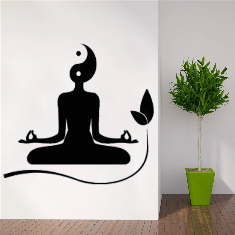 

Yoga Wall Decal for home decor waterproof Yoga Pose stickers Lotus Mandala Wall Decor Buddha Wall Decal Yoga Studio Décor HY1584