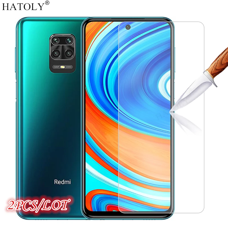 2 piezas de vidrio en Redmi Note 9 Pro Max Protector de pantalla de vidrio templado pel&iacute;cula protectora de tel&eacute;fono para Xiaomi Redmi Note 9 Pro Max Glass-0