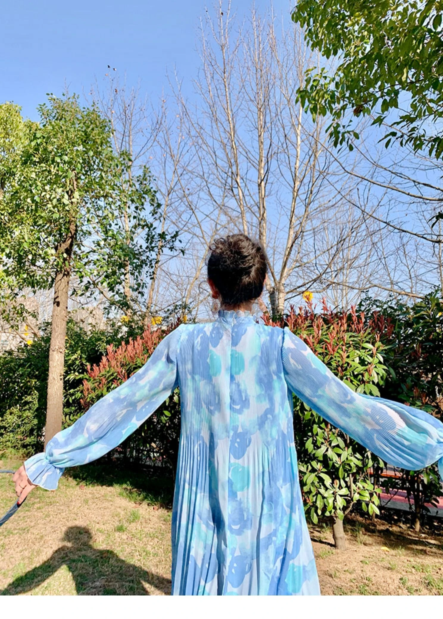 Лидер продаж модное платье миаке со складками и оборками на воротнике свободное