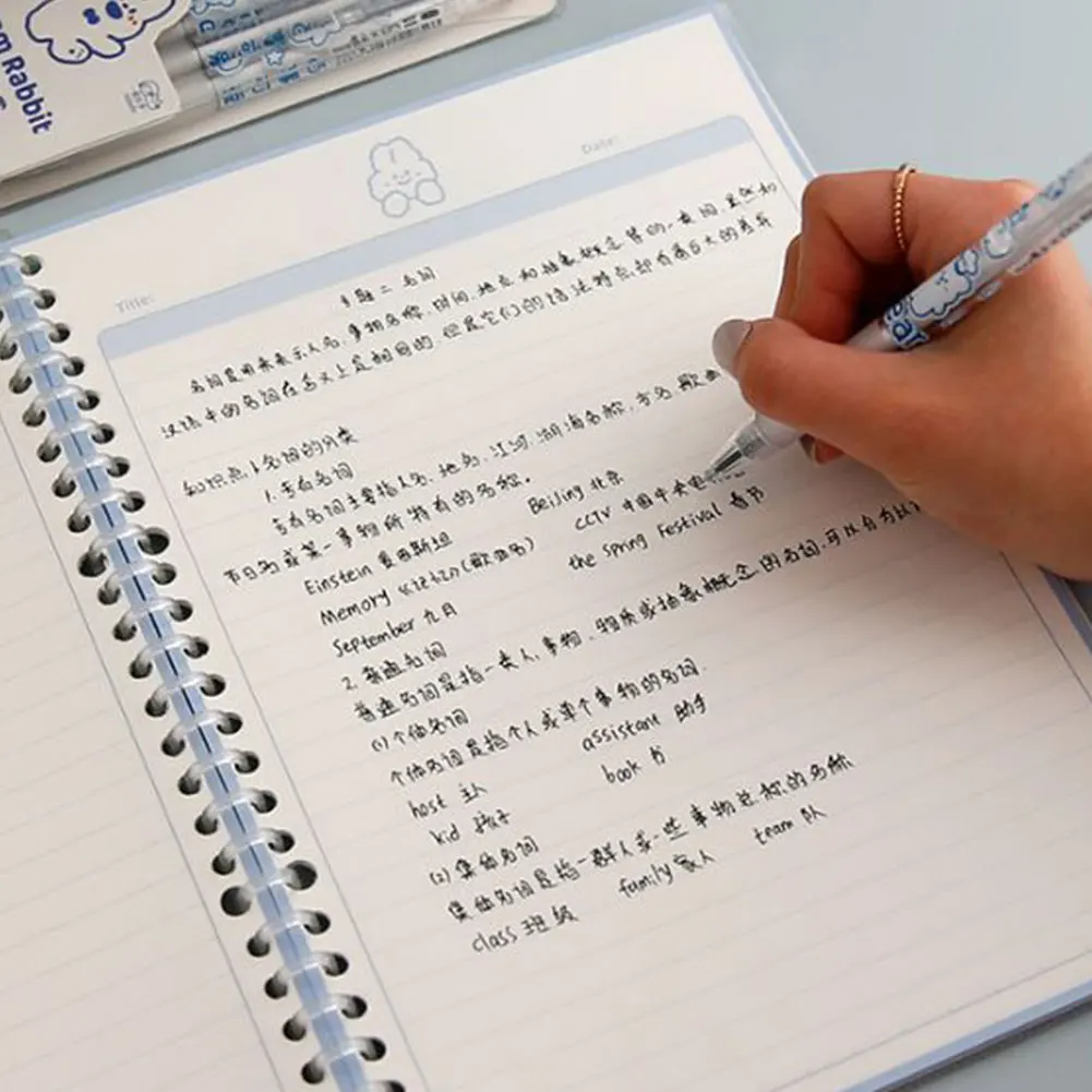 30 Sheets Kawaii Bear Rabbit B5 Binder Notebook Agenda Loose-leaf Journal Weekly Diary Books Sprial Book Gift School Stationery |