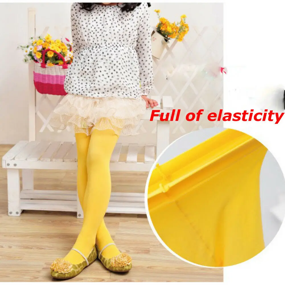 2020 детские колготки для девочек Чулочные изделия шелковые чулки однотонные