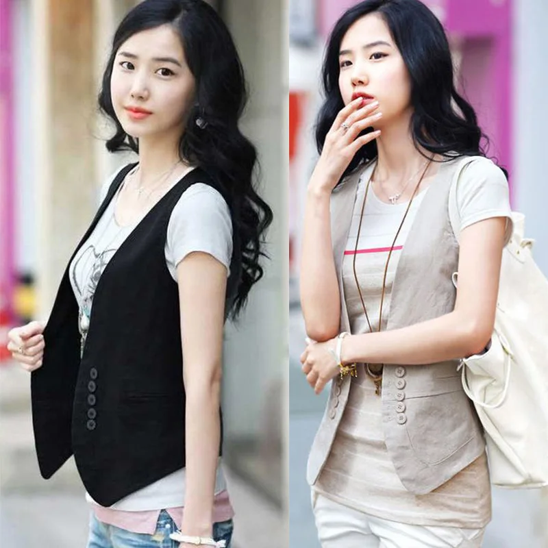 

spring new Korean all-match slim suit vest vest / small vest vest size dress female