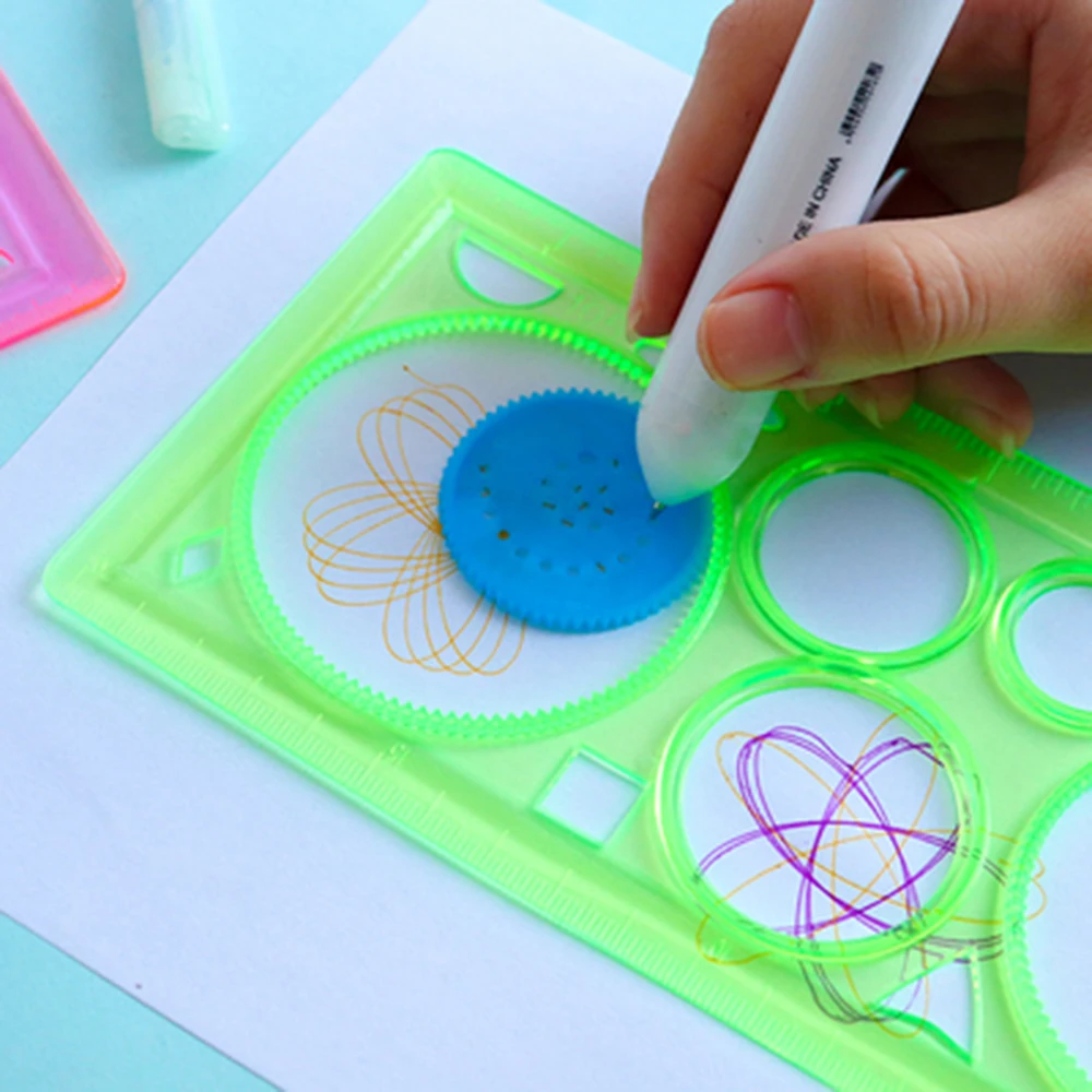 Прозрачный калейдоскоп креативный пазл четырехцветный Шаблон Линейка